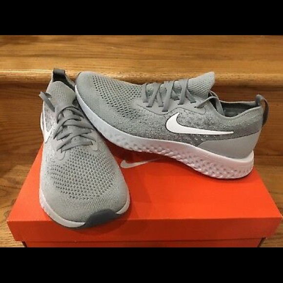 nike epic react flyknit grey mens